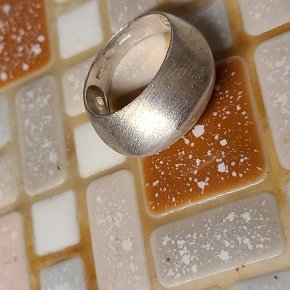 B&B Italia brushed silver dome ring - Picture 4 of 6